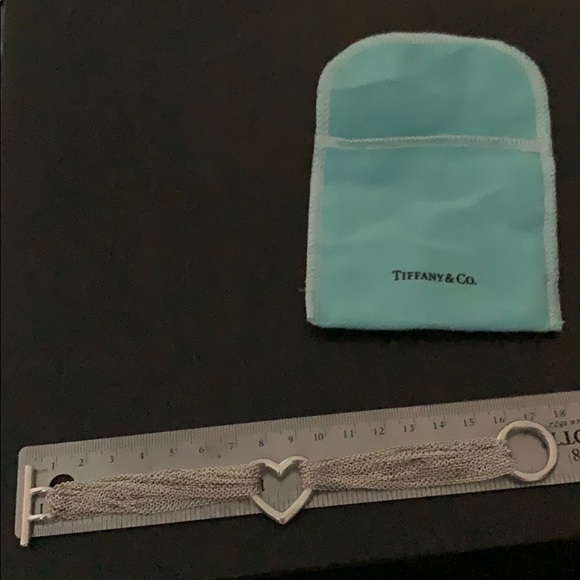 Tiffany silver multi chain heart bracelet RARE - Picture 3 of 4